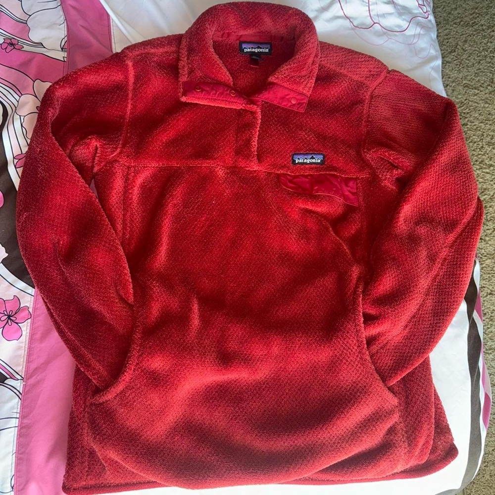 Red Patagonia Re-Tool Snap-T Fleece Pullover Jacket ❤️
